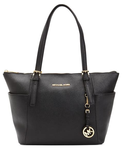 michael kors jet set east west zip tote|black saffiano leather tote.